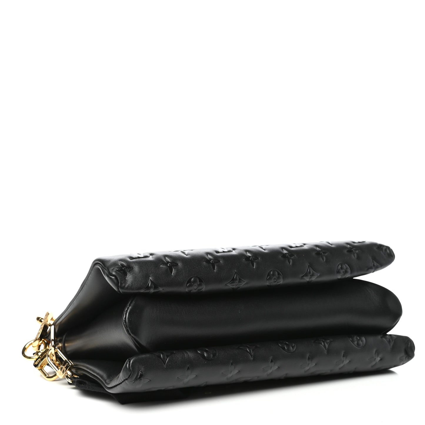 Lambskin Embossed Monogram Coussin MM Black