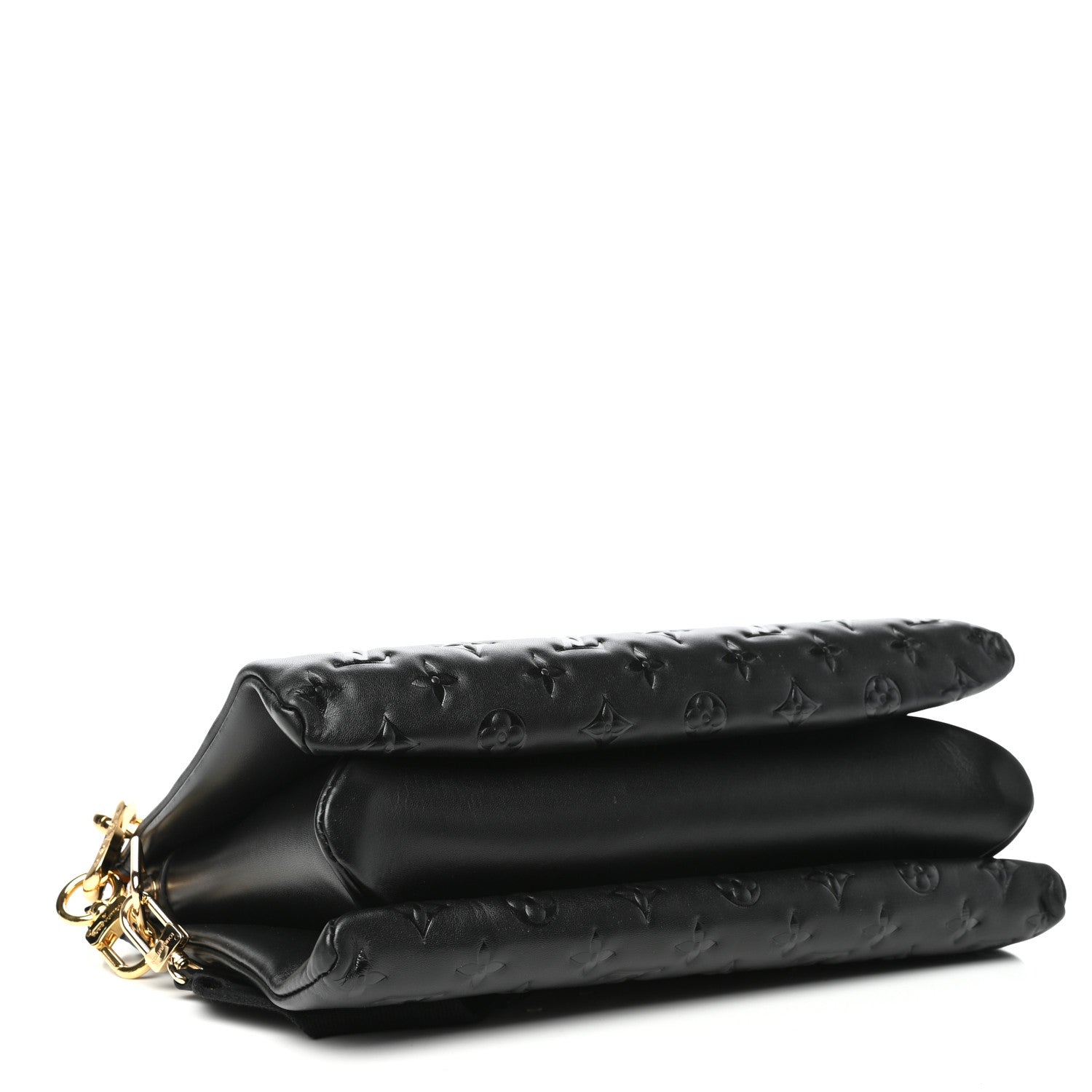 Louis Vuitton Lambskin Embossed Monogram Coussin MM Black 4 of 8