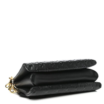 Louis Vuitton Lambskin Embossed Monogram Coussin MM Black 4 of 8