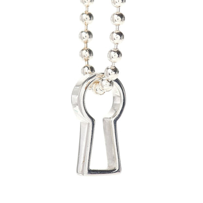 Tiffany Sterling Silver Makers Keyhole Pendant Necklace 4 of 4