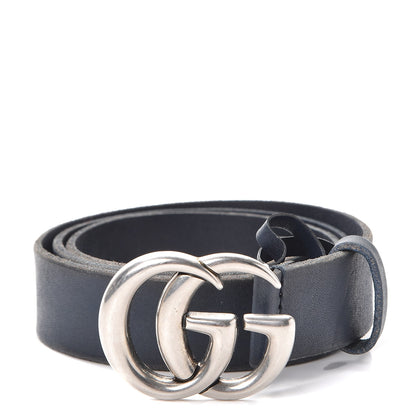 Gucci Cuoio Toscano Nickel Double G 30mm Belt 90 36 Blue 1 of 10