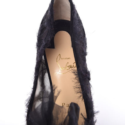 Christian Louboutin Organza Suede Toufrou 100 Pump 36.5 Black 7 of 10