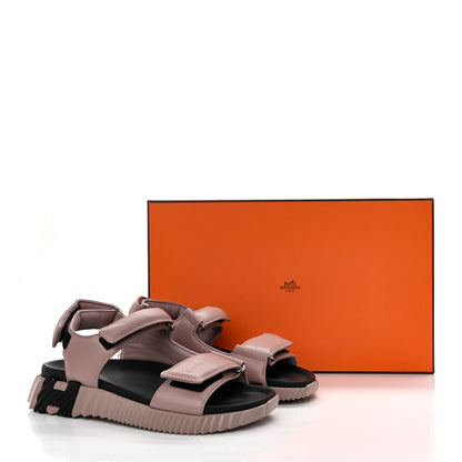 Hermes Lambskin Junior Womens Sandals 37.5 Rose Pale 10 of 10