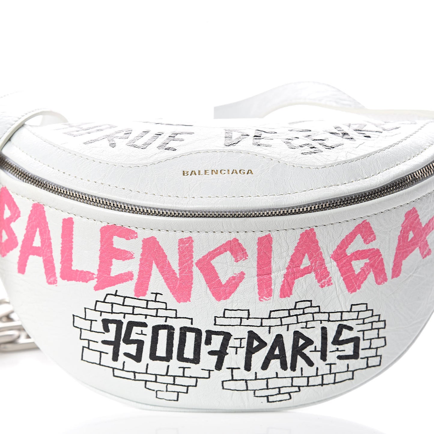 Agneau Arena Graffiti All Over XXS Souvenir Belt Bag White Multicolor