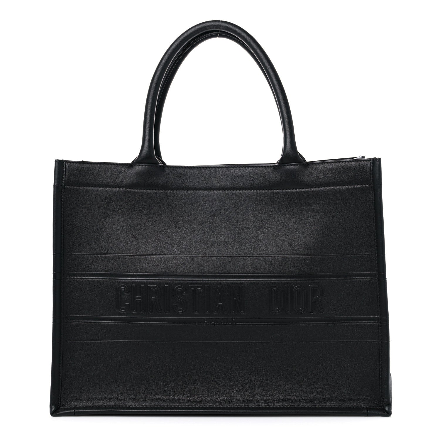 Christian Dior Calfskin Embossed Medium Book Tote Black 1 of 11
