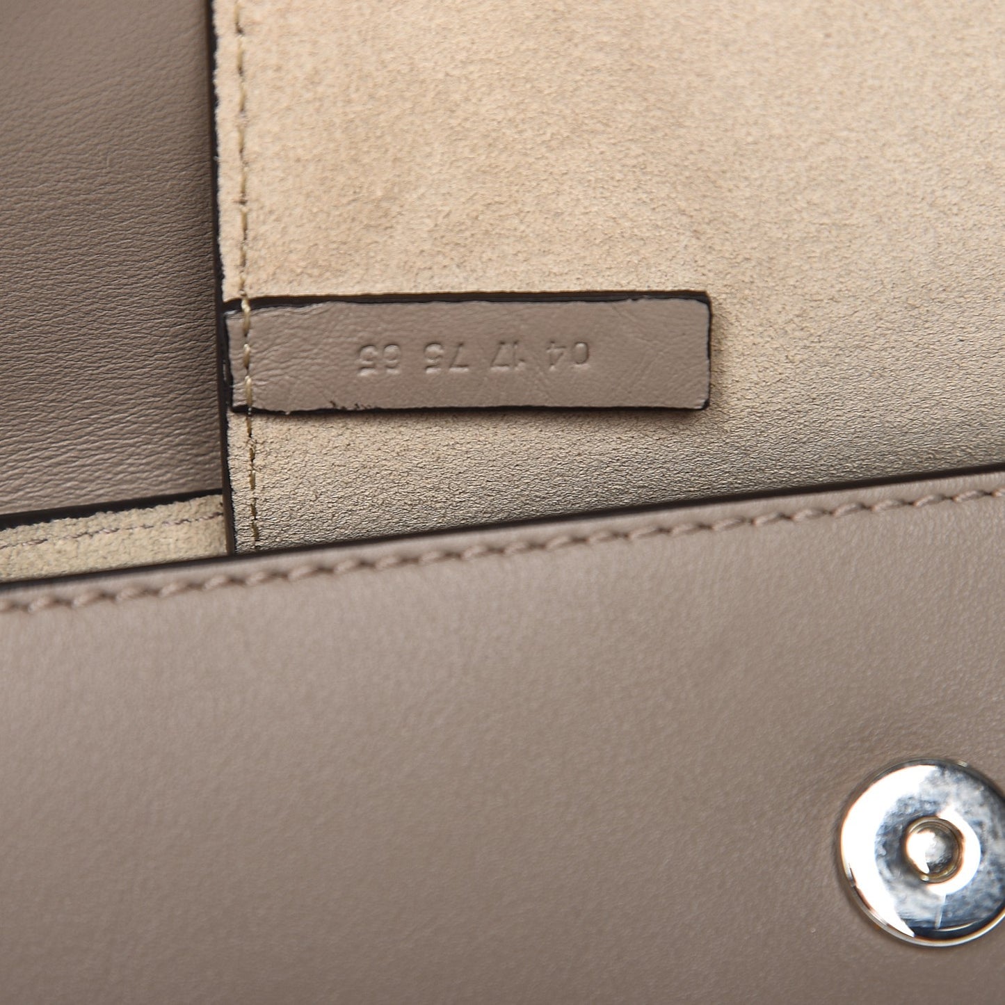 Suede Calfskin Mini Faye Shoulder Bag Motty Grey