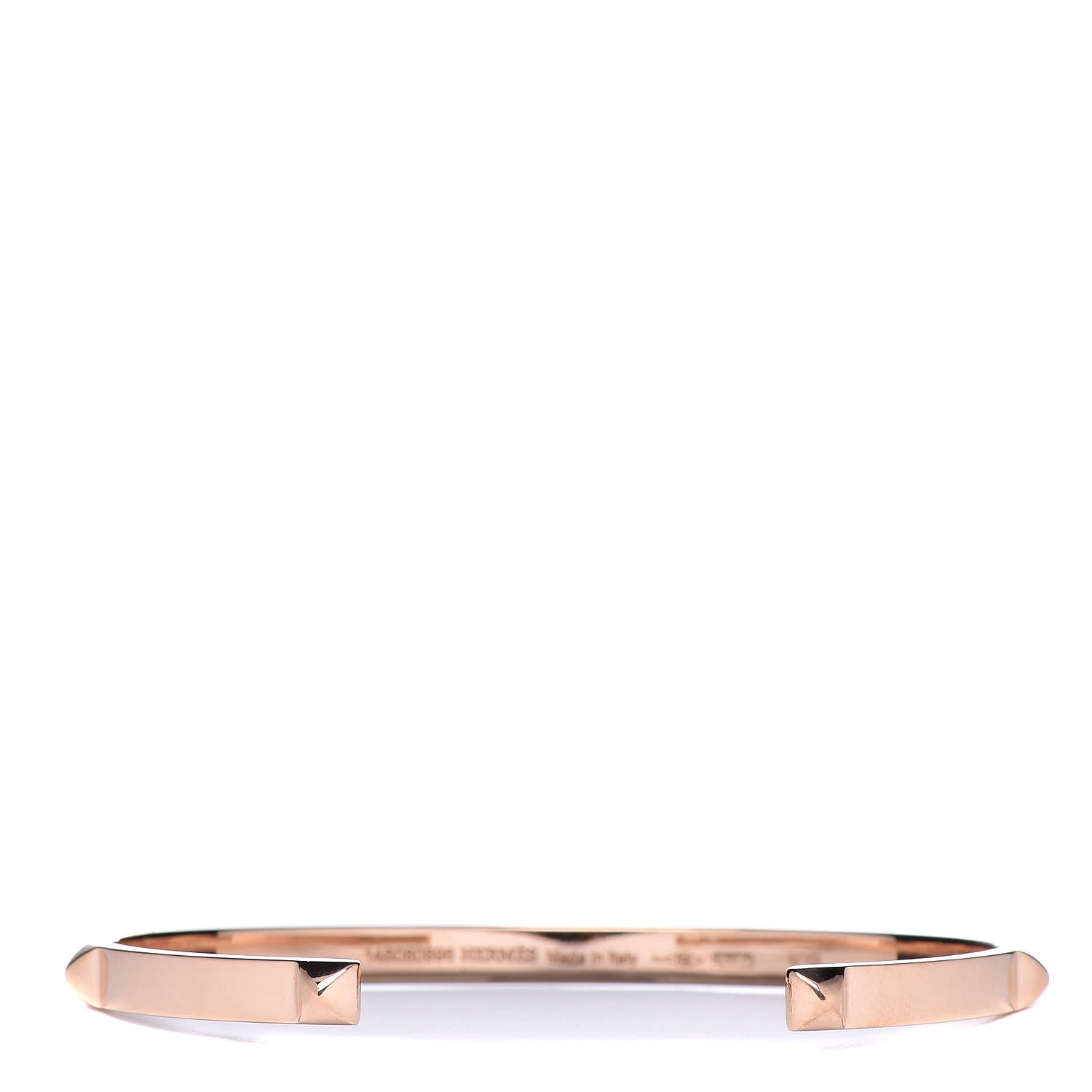 Hermes 18K Rose Gold Mini Clous Bracelet 3 of 5