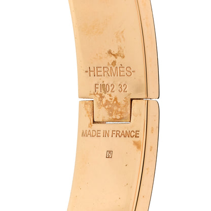 Hermes Enamel Narrow Clic Clac H Bracelet GM Chataigne 4 of 5