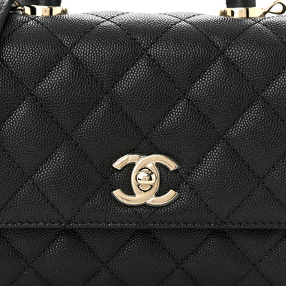 Chanel Caviar Quilted Extra Mini Coco Handle Flap Black 8 of 11
