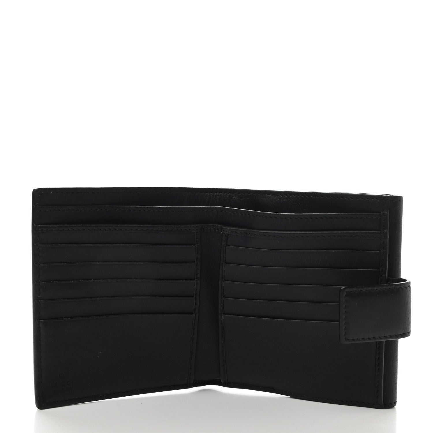 Gucci GG Supreme Monogram French Flap Wallet Black 5 of 8