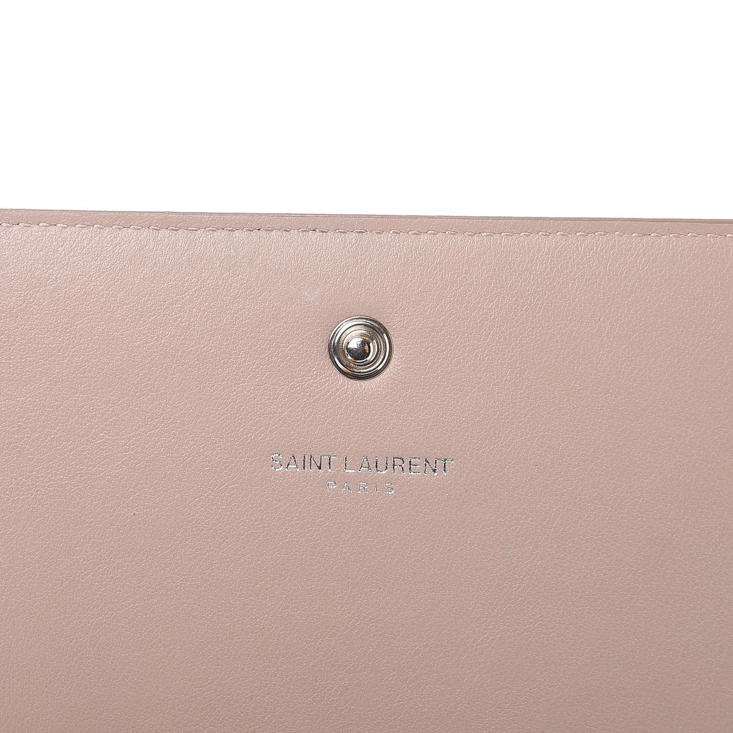 Calfskin Crocodile Embossed Monogram Chain Wallet Rose Antic