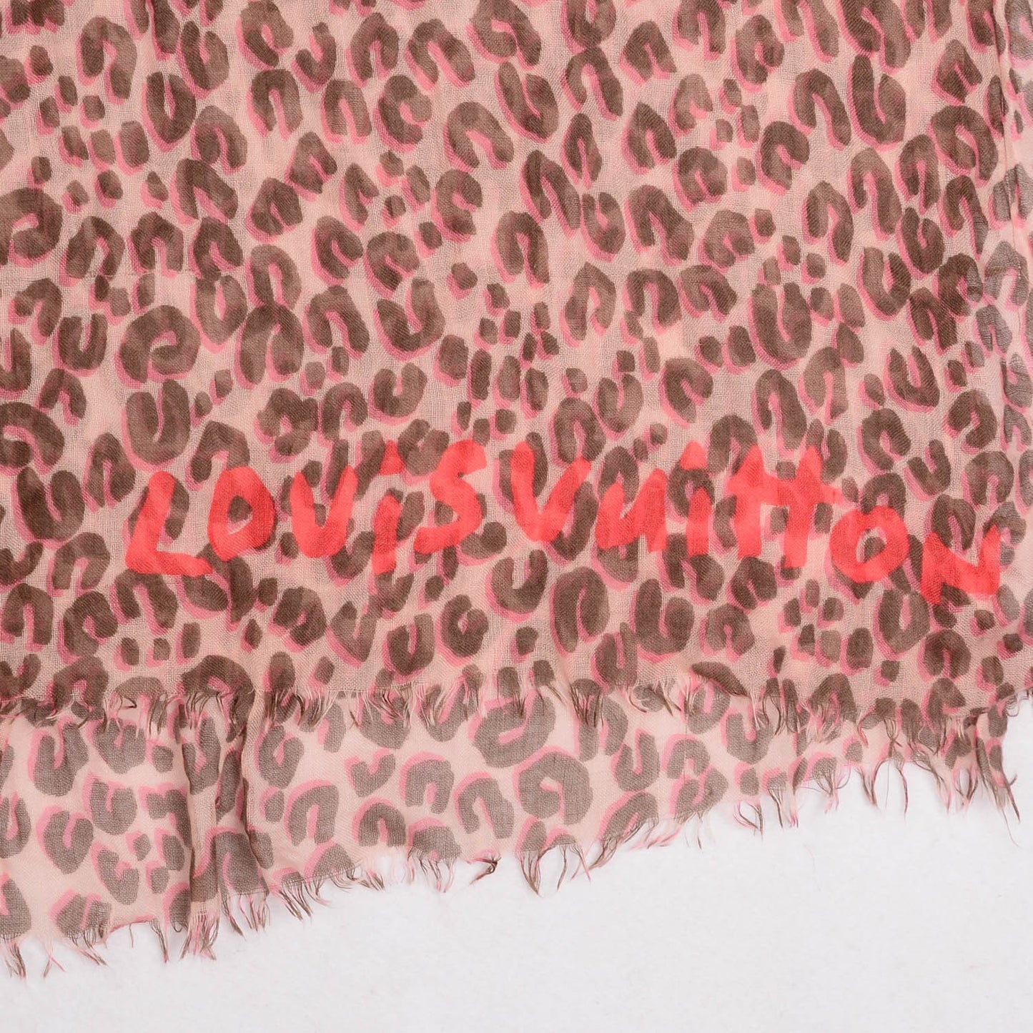 Cashmere Silk Leopard Stole Camel