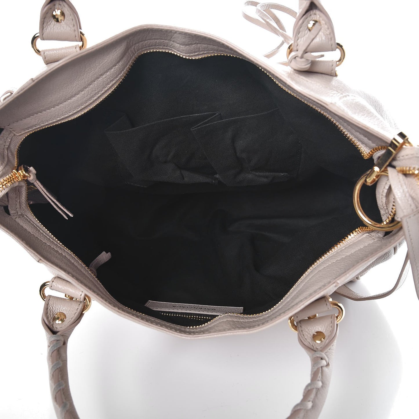 Chevre Gold Metallic Edge Hardware Velo Beige Praline
