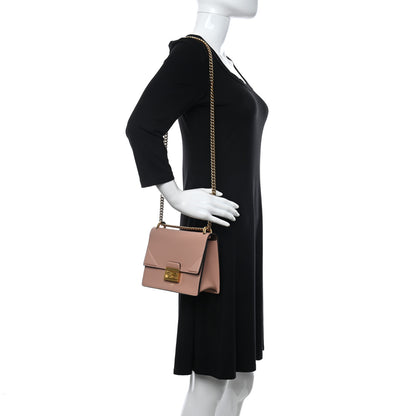 Fendi Vitello Grace Matte Small Kan U Shoulder Bag Rosa Bourbon 2 of 9