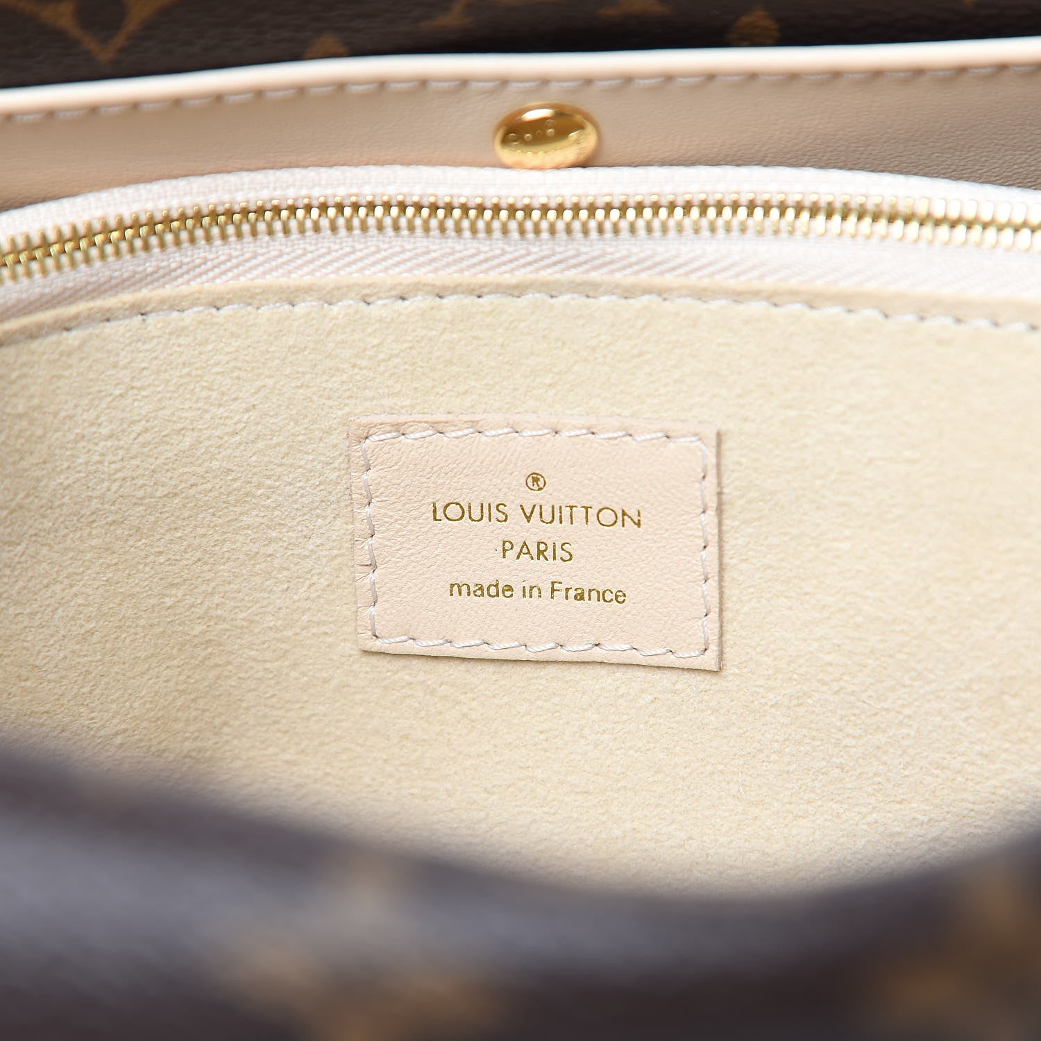 Louis Vuitton Grained Calfskin Monogram Double V Creme 6 of 8
