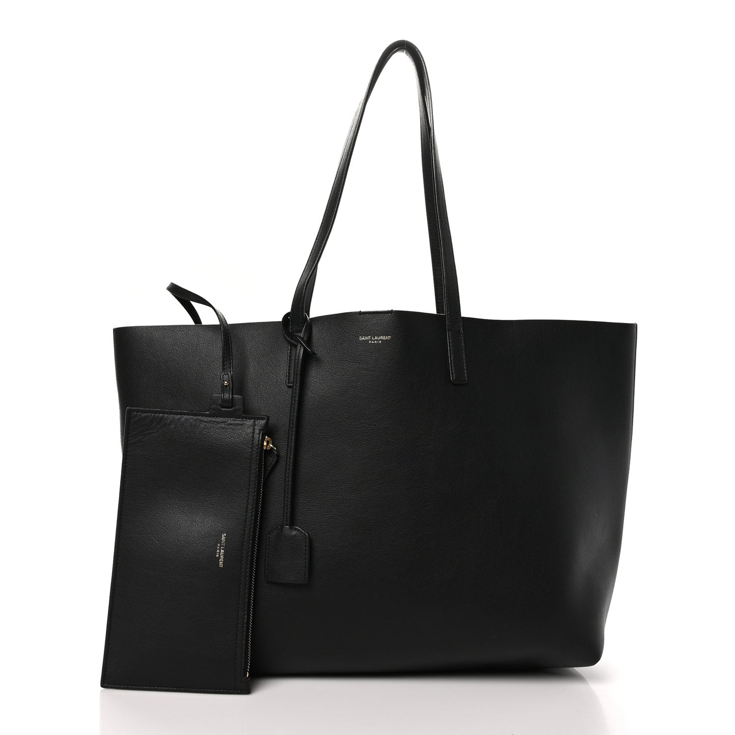 Calfskin Large Shopping Tote Black