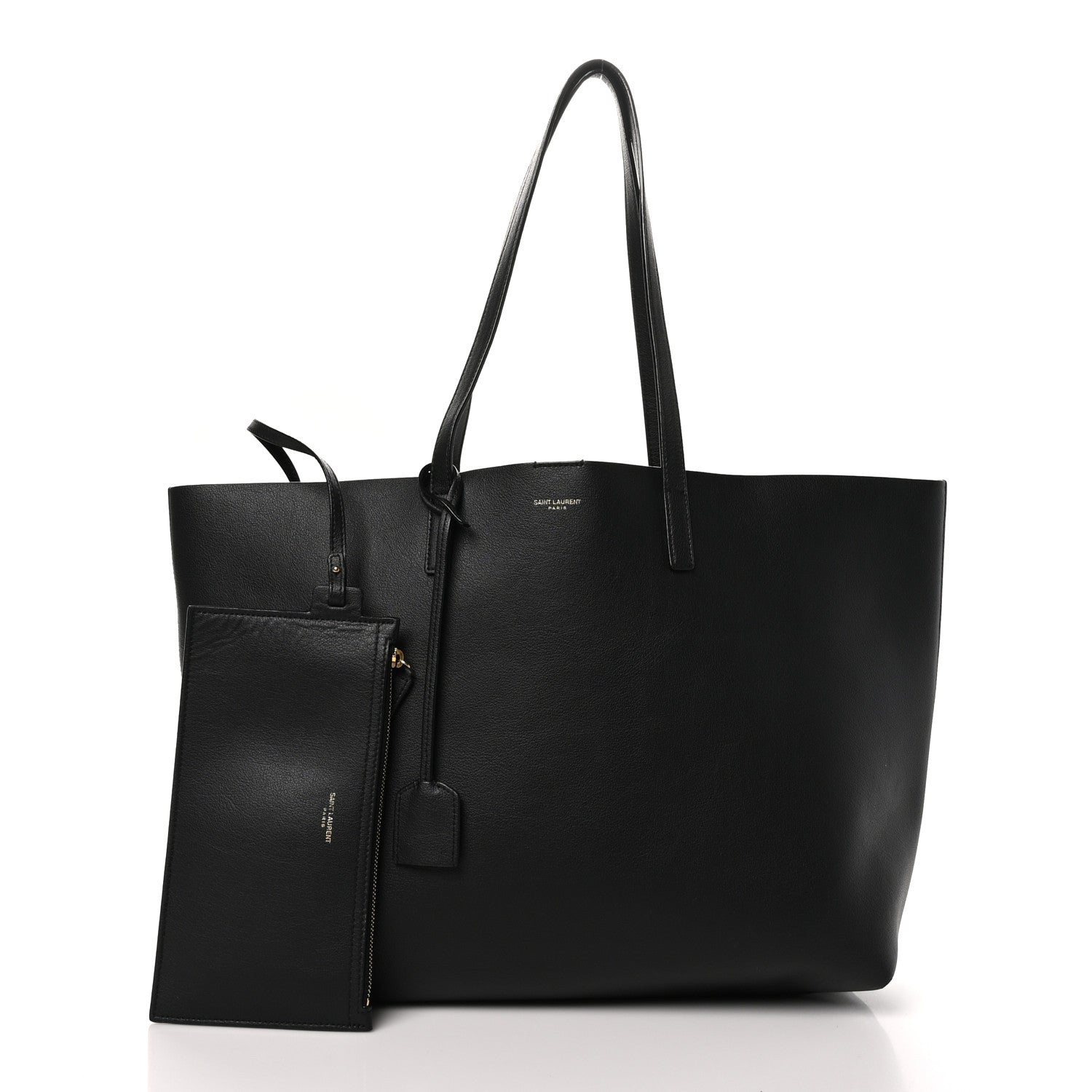 Saint Laurent Calfskin Large Shopping Tote Black 3 of 12