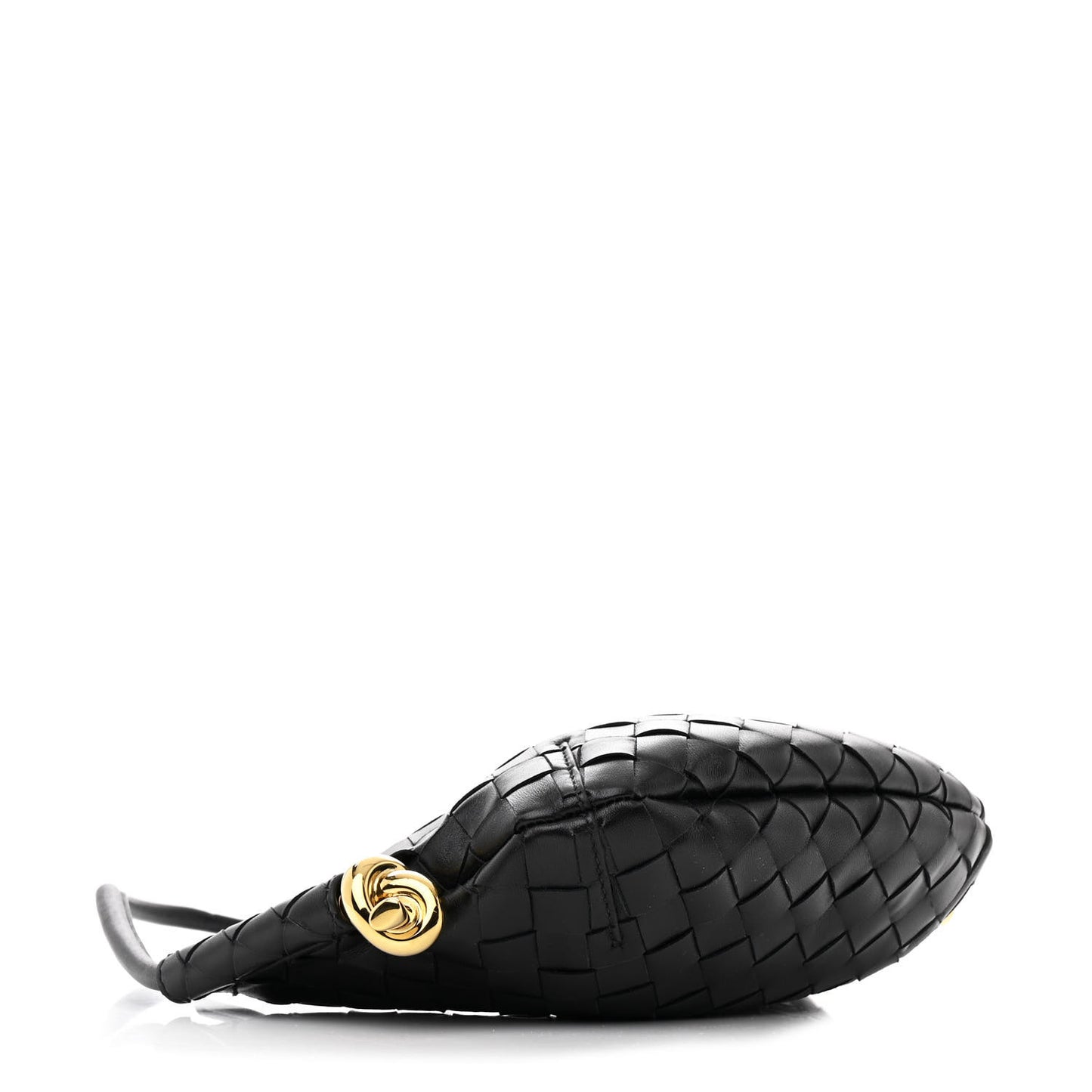 Nappa Intrecciato Mini Solstice Shoulder Bag Black