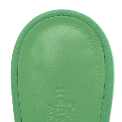 Hermes Epsom Oasis Sandals 37 Vert Pomme 12 of 14