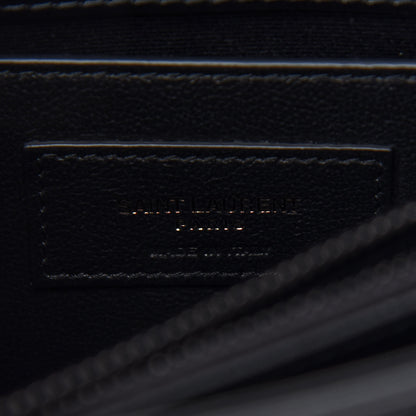 Saint Laurent Calfskin Y Quilted Monogram Small Loulou Chain Satchel Black 6 of 10