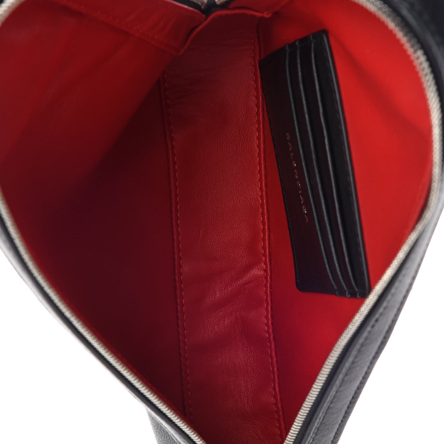 Calfskin M Triangle Pouch Black