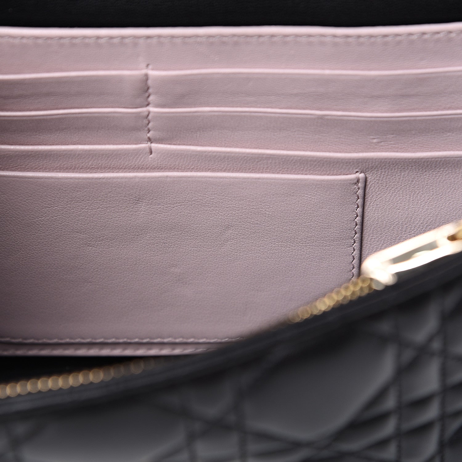 Christian Dior Lambskin Cannage Miss Dior Promenade Pouch Black 12 of 16