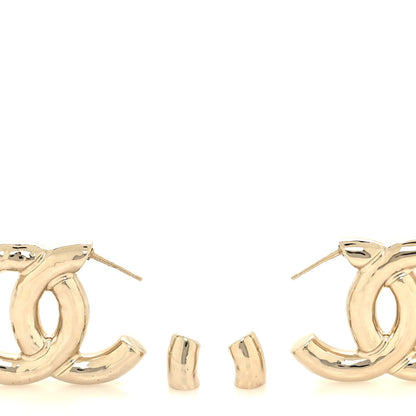 Chanel Metal Large CC Earrings Light Gold 3 of 5