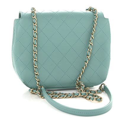Chanel Calfskin Stitched Small Covered CC Flap Bag Green 3 of 14