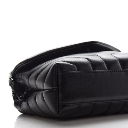 Saint Laurent Calfskin Y Quilted Monogram Toy Loulou Crossbody Bag Black 8 of 10