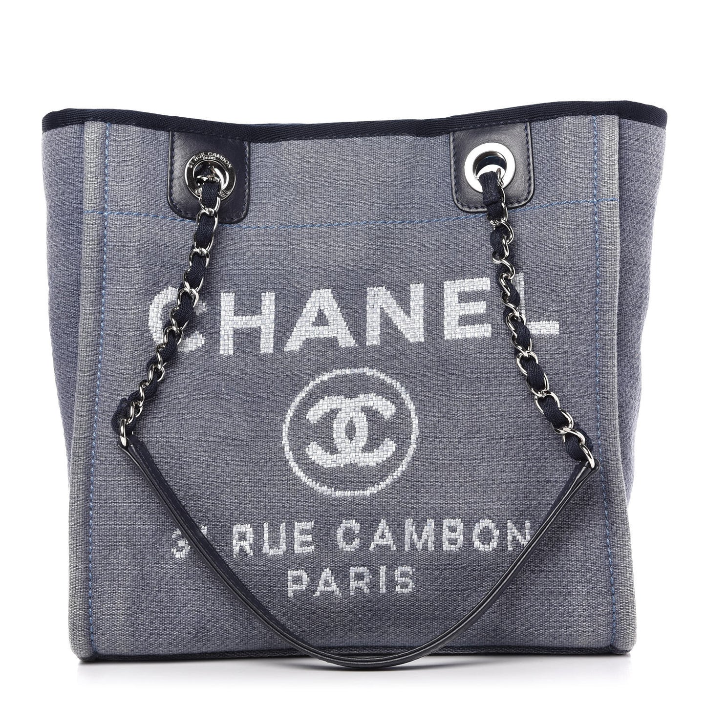 Canvas Mini Deauville Tote Denim Blue