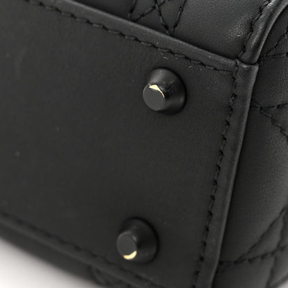 Christian Dior Ultra Matte Calfskin Cannage Mini Lady Dior Black 12 of 13