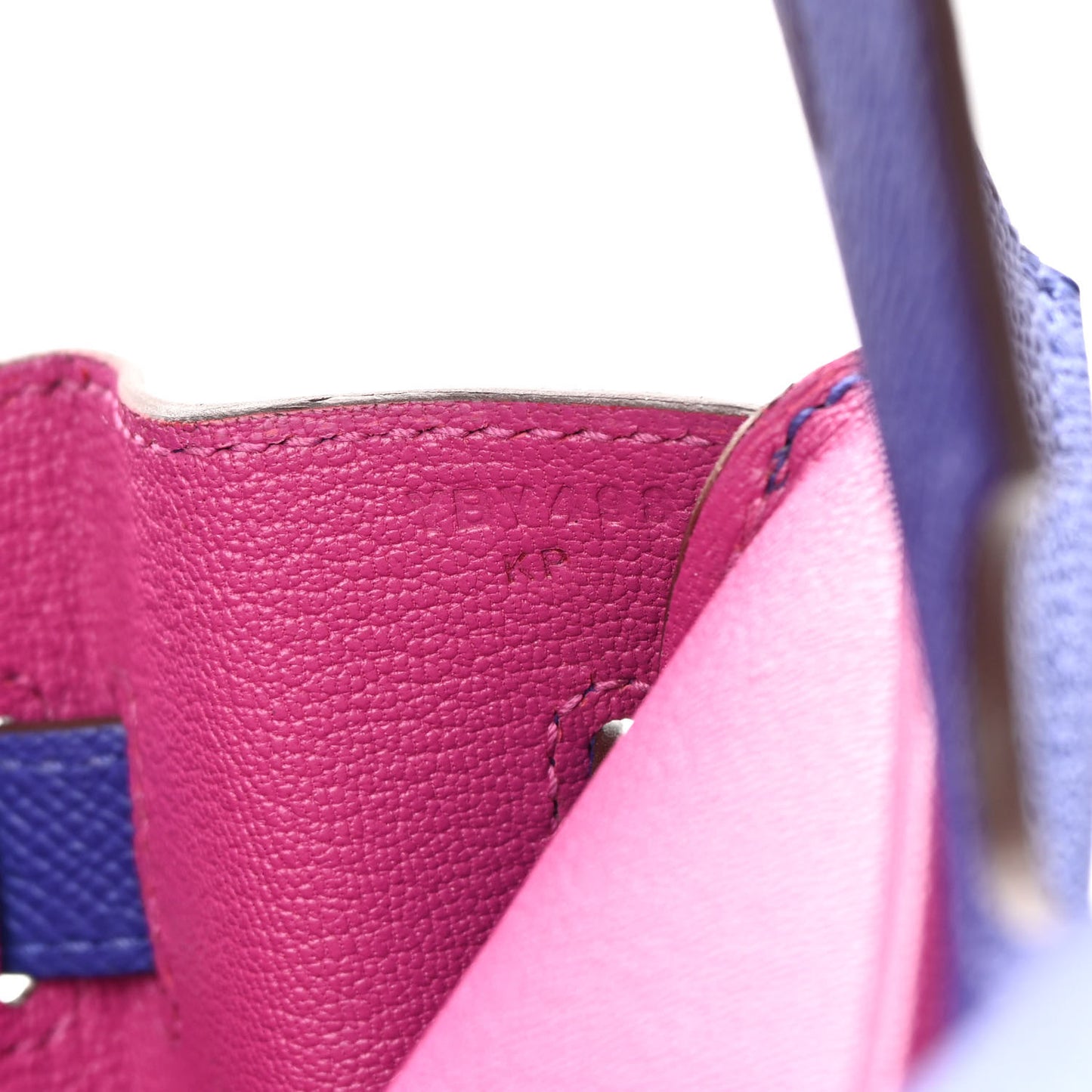Epsom Horseshoe Birkin 30 Bleu Electrique Rose Pourpre