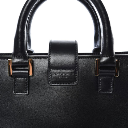 Saint Laurent Calfskin Monogram Baby Cabas Black 7 of 10