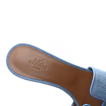 Hermes Denim Oasis Sandals 36 Bleu Clair 7 of 8