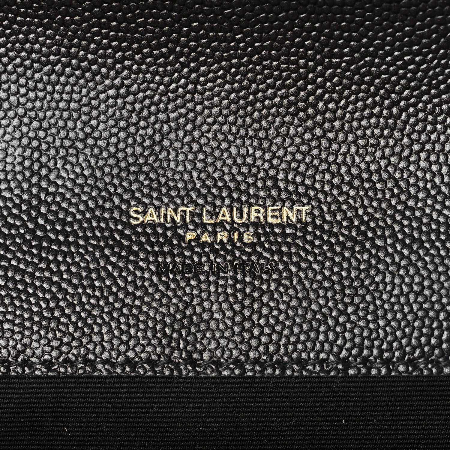 Saint Laurent Grain De Poudre Matelasse Chevron Monogram Envelope Clutch Black 7 of 11