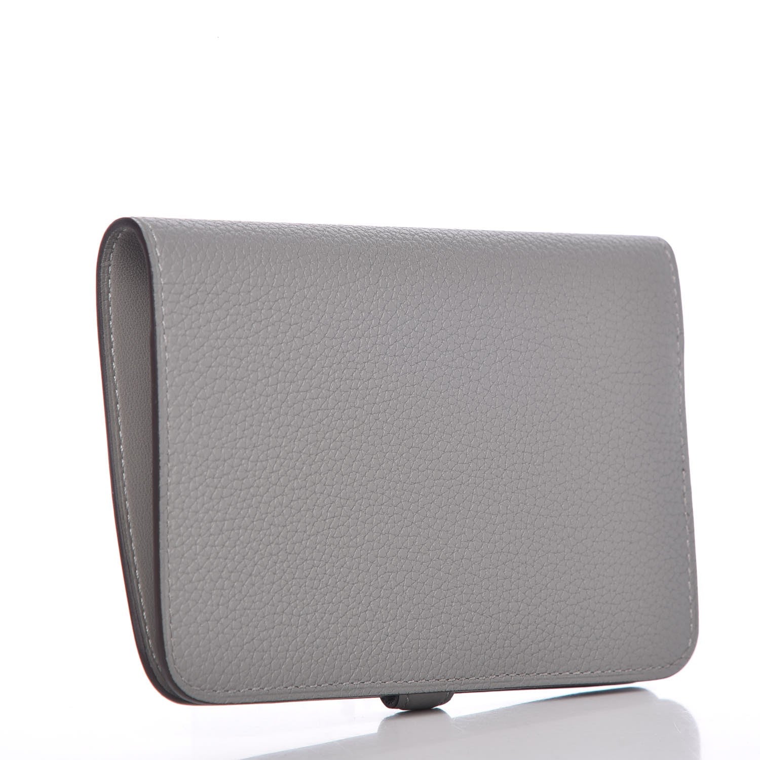 Hermes Togo Dogon Compact Wallet Gris Mouette 3 of 8