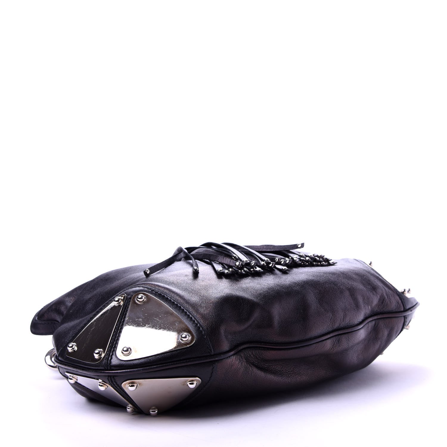 Gucci Calfskin Medium Indy Top Handle Hobo Black 4 of 12
