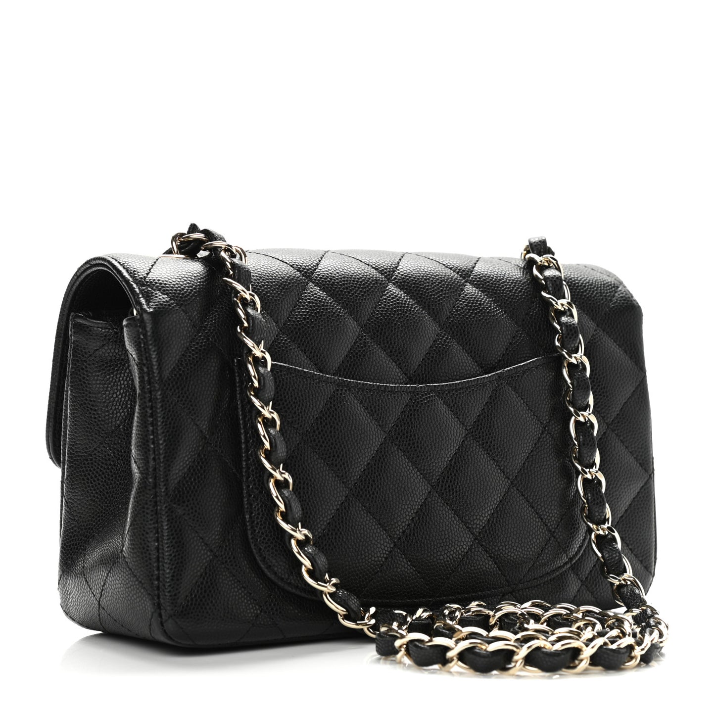 Caviar Quilted Mini Rectangular Flap Black