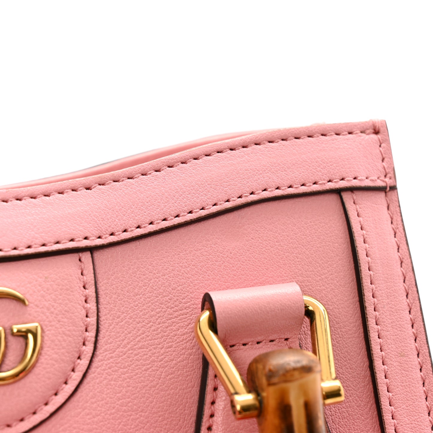 Wonka Grain Calfskin Mini Diana Tote Bag Wild Rose Fuxia Fluo