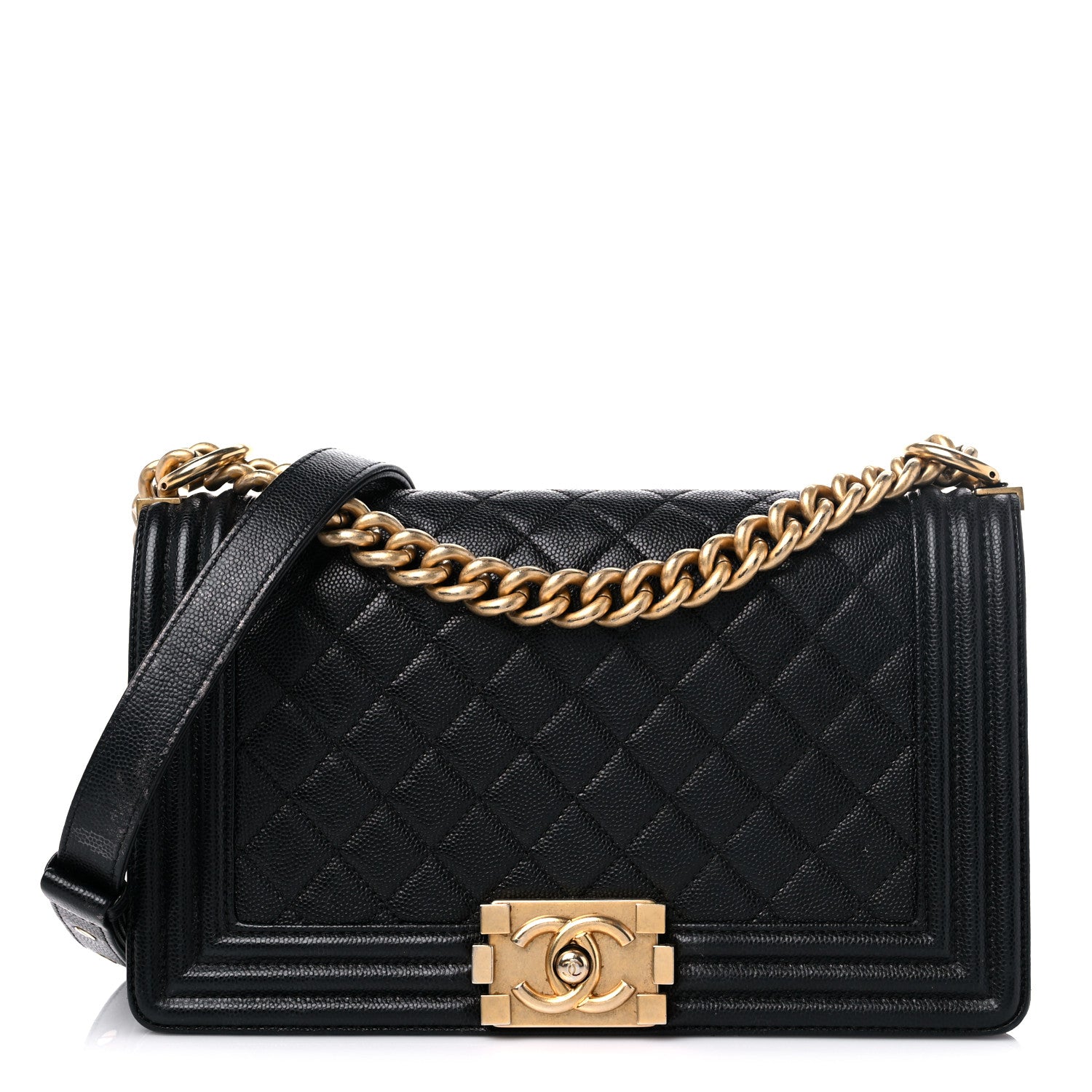 Chanel Caviar Quilted Medium Boy Flap Black 1 of 18