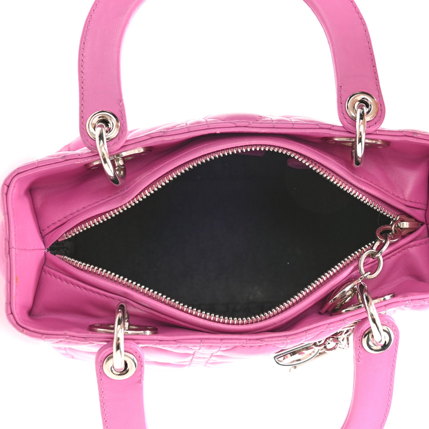 Lambskin Cannage Medium Lady Dior Pink