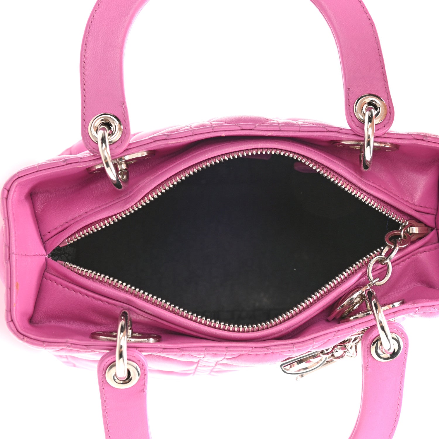 Christian Dior Lambskin Cannage Medium Lady Dior Pink 3 of 9