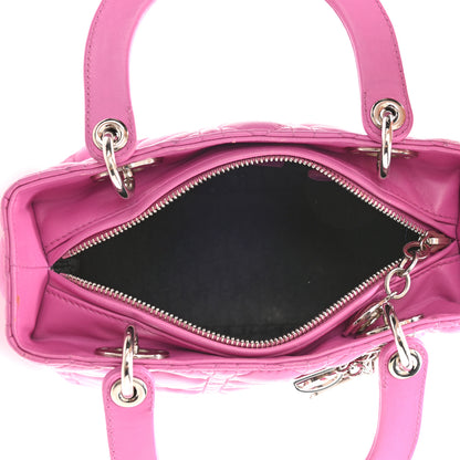 Christian Dior Lambskin Cannage Medium Lady Dior Pink 3 of 9