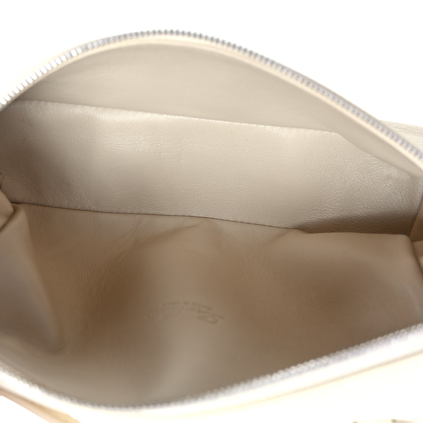 Grained Calfskin L19 Extra Pocket Pouch Whisper White