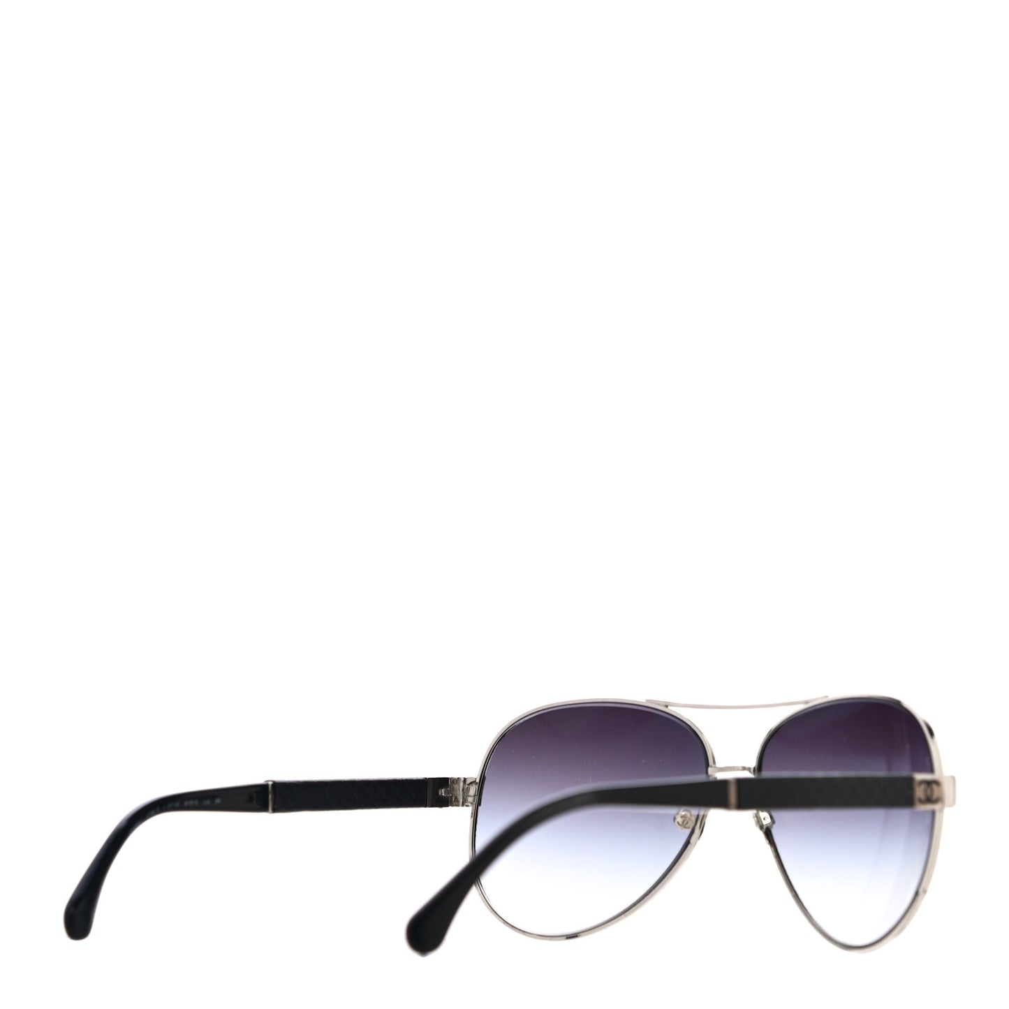 Lambskin Quilted CC Aviator Sunglasses 4195-Q Black