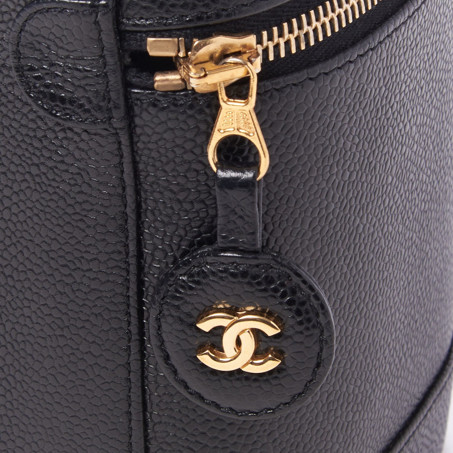Chanel Caviar Cosmetic Vanity Bag Black 8 of 10