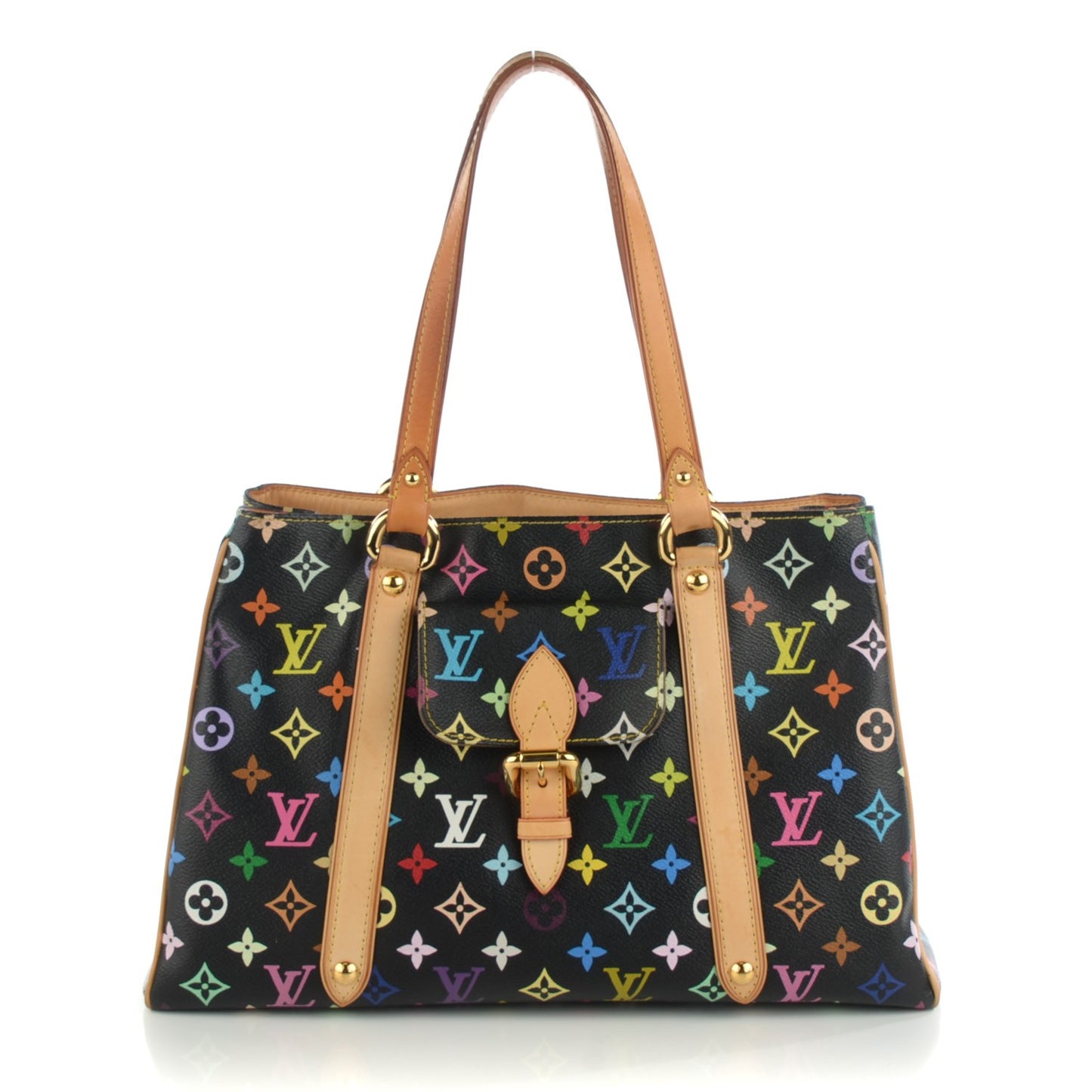 LOUIS VUITTON Monogram Multicolor Aurelia MM Black