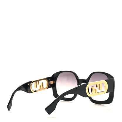 Fendi Acetate O'Lock Square Sunglasses FE40048U Black 4 of 7