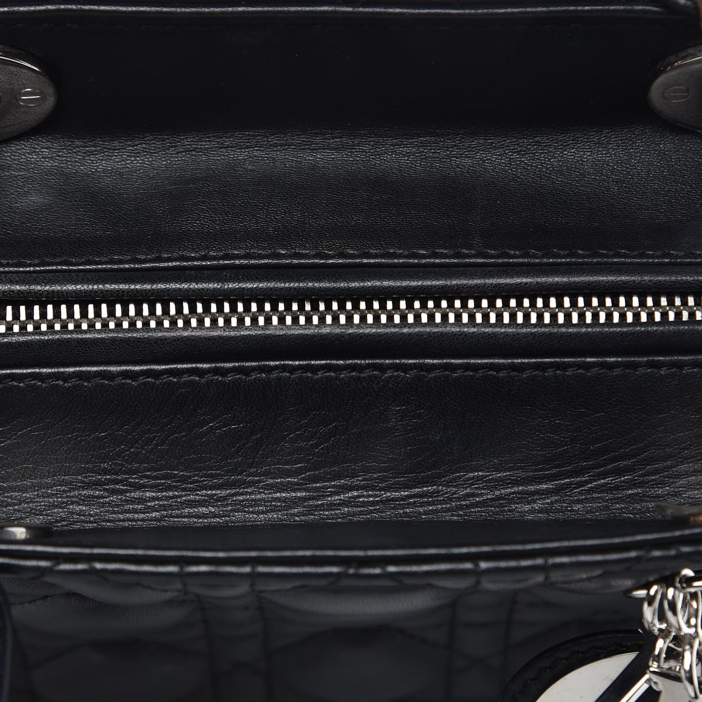 Lambskin Cannage Medium Lady Dior Black