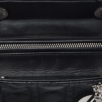 Christian Dior Lambskin Cannage Medium Lady Dior Black 14 of 16